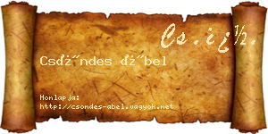 Csöndes Ábel névjegykártya